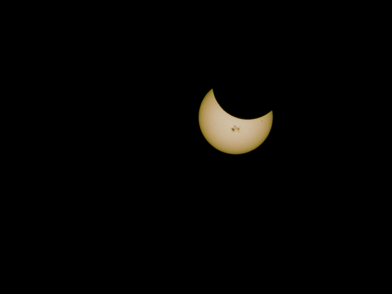 Partial Solar Eclipse  10/23/2014 (Credit: Kirk Sylvester)