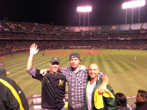 At the Oakland A's Final ALDS Game.