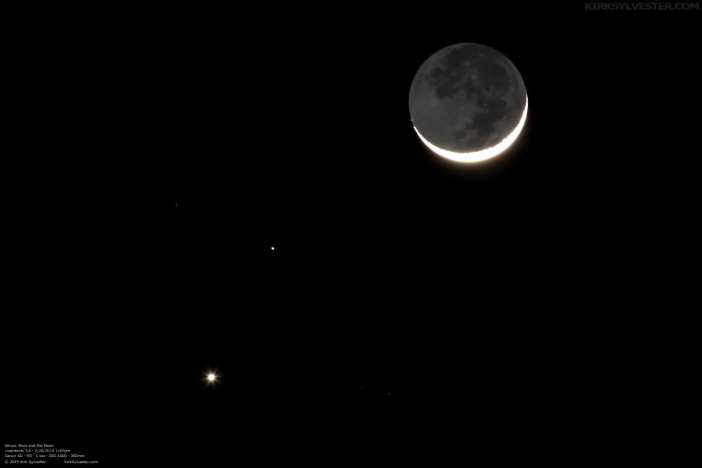 Moon, Mars & Venus (Photo by Kirk Sylvester)